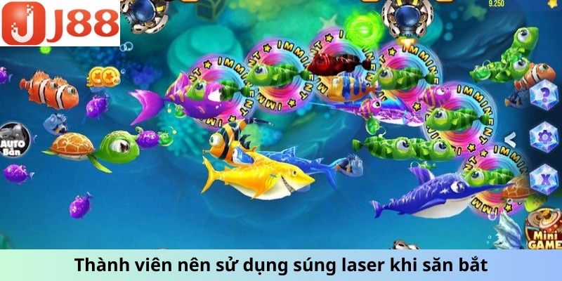 Thành viên nên sử dụng súng laser khi săn bắt